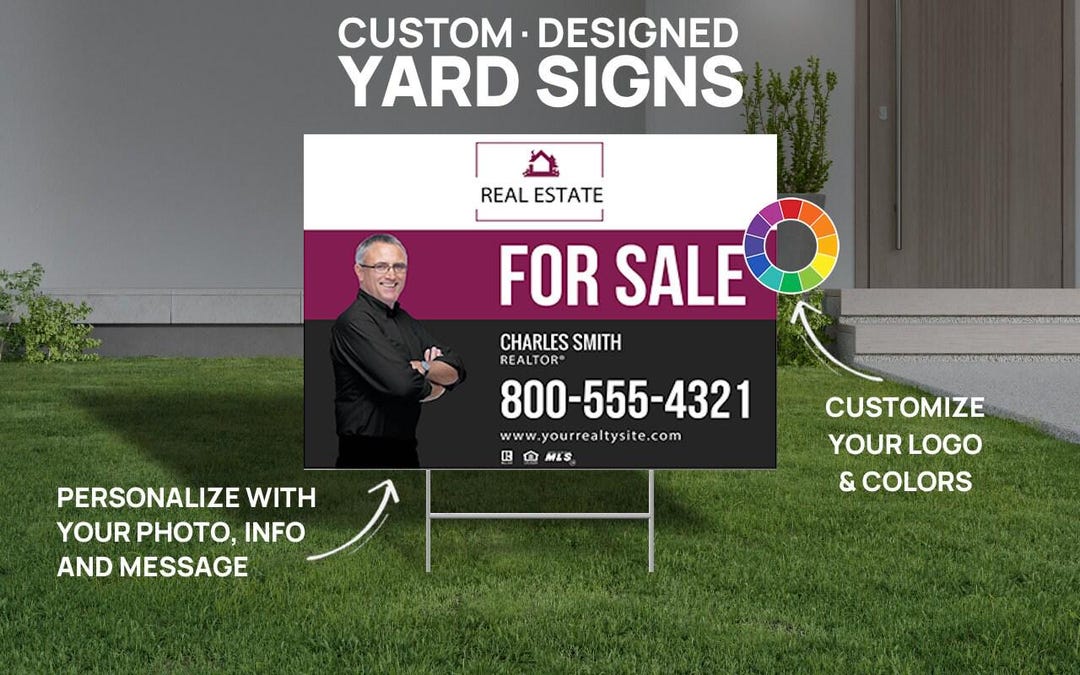 Owning Sign Custom Printed Real Estate Yard Sign - 18