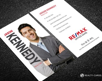 RE/MAX Business Card - Realty Card Design - Realtor Business Card With Photo - Free U.S. Shipping