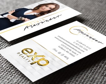 Business Cards for eXp Agents - Featured Agent Photo - Custom eXp Business Card - Free U.S. Shipping - Optional 3D Foil