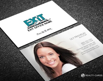 EXIT Realty Business Card - Real Estate Business Card Template Design - Free U.S. Shipping