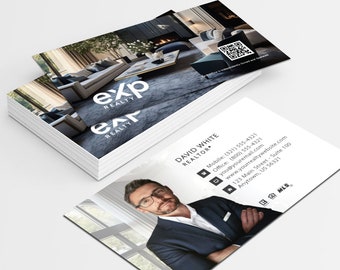 eXp Realty Business Card - Real Estate Broker Business Card - Featured Agent Photo  - Free U.S. Shipping