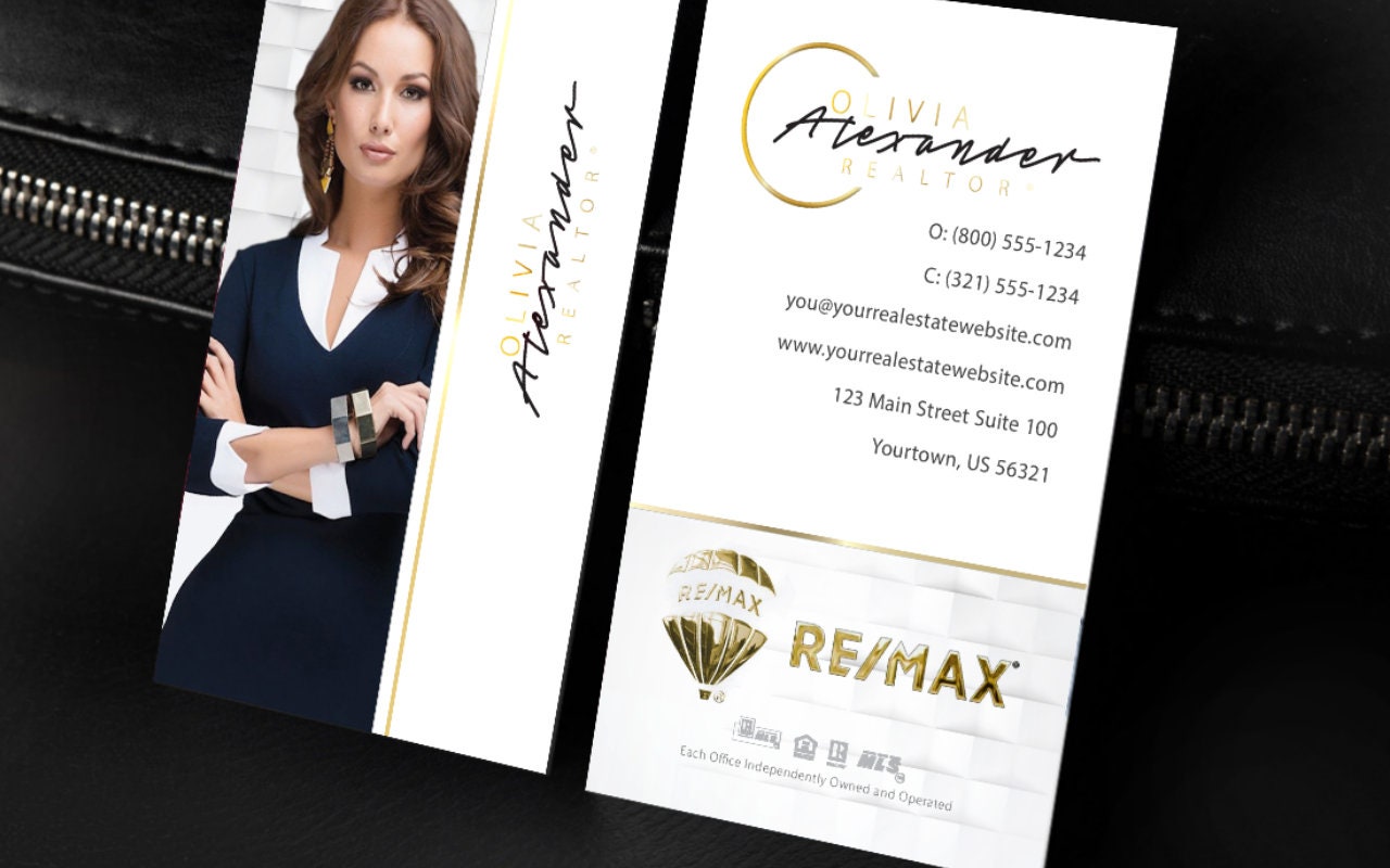 Business Cards for REMAX Agents - Vertical Design - Custom REMAX Business  Card - Free U.S. Shipping - Optional 3D Foil, image size:1280x800