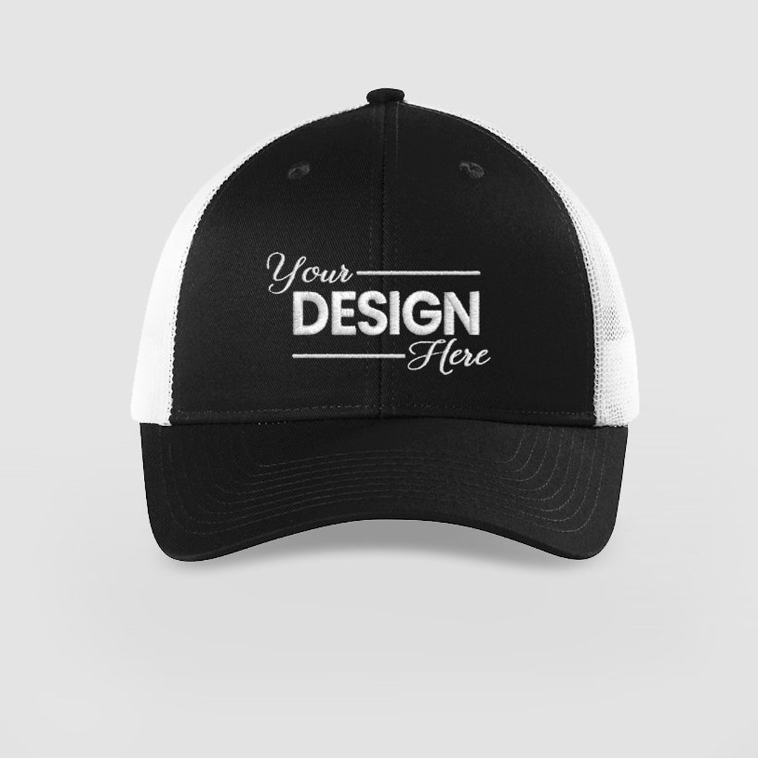 Custom Embroidered Trucker Cap Embroidered Low Profile Etsy 