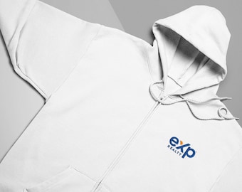 eXp Realty Unisex Zip Hoodie Sweatshirt | eXp branded pullover hoodies for men and women | Custom Branded Realtor Hoodies