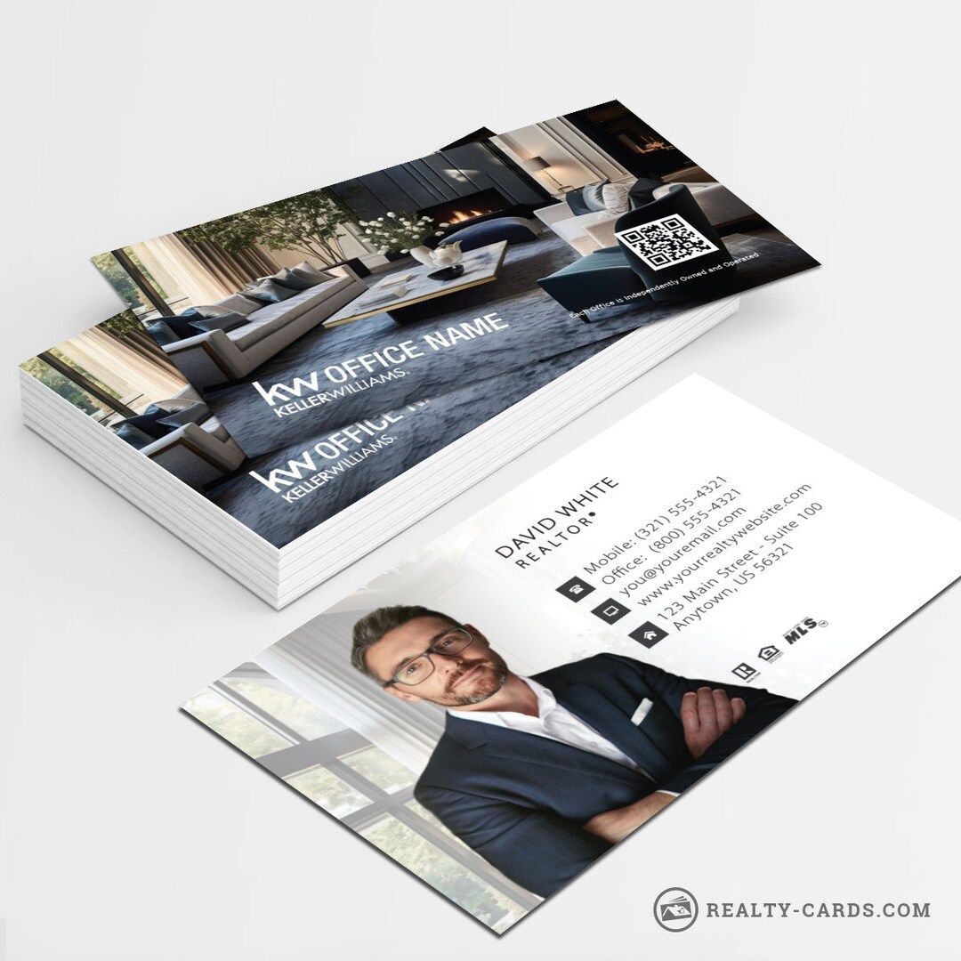 Keller Williams Business Card Custom Design Realtor Business Card
