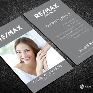 RE/MAX Business Card - Real Estate Business Card - Modern REMAX Real Estate Business Card Design - Free U.S. Shipping