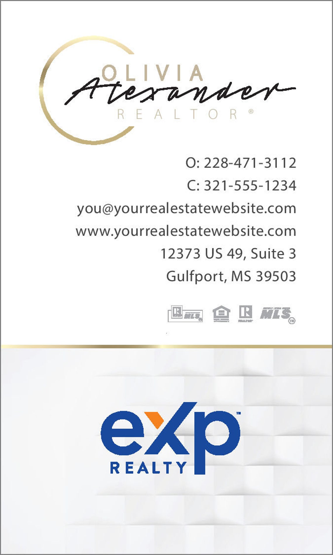 Exp Realty Business Card Luxury Real Estate Card Design With Etsy