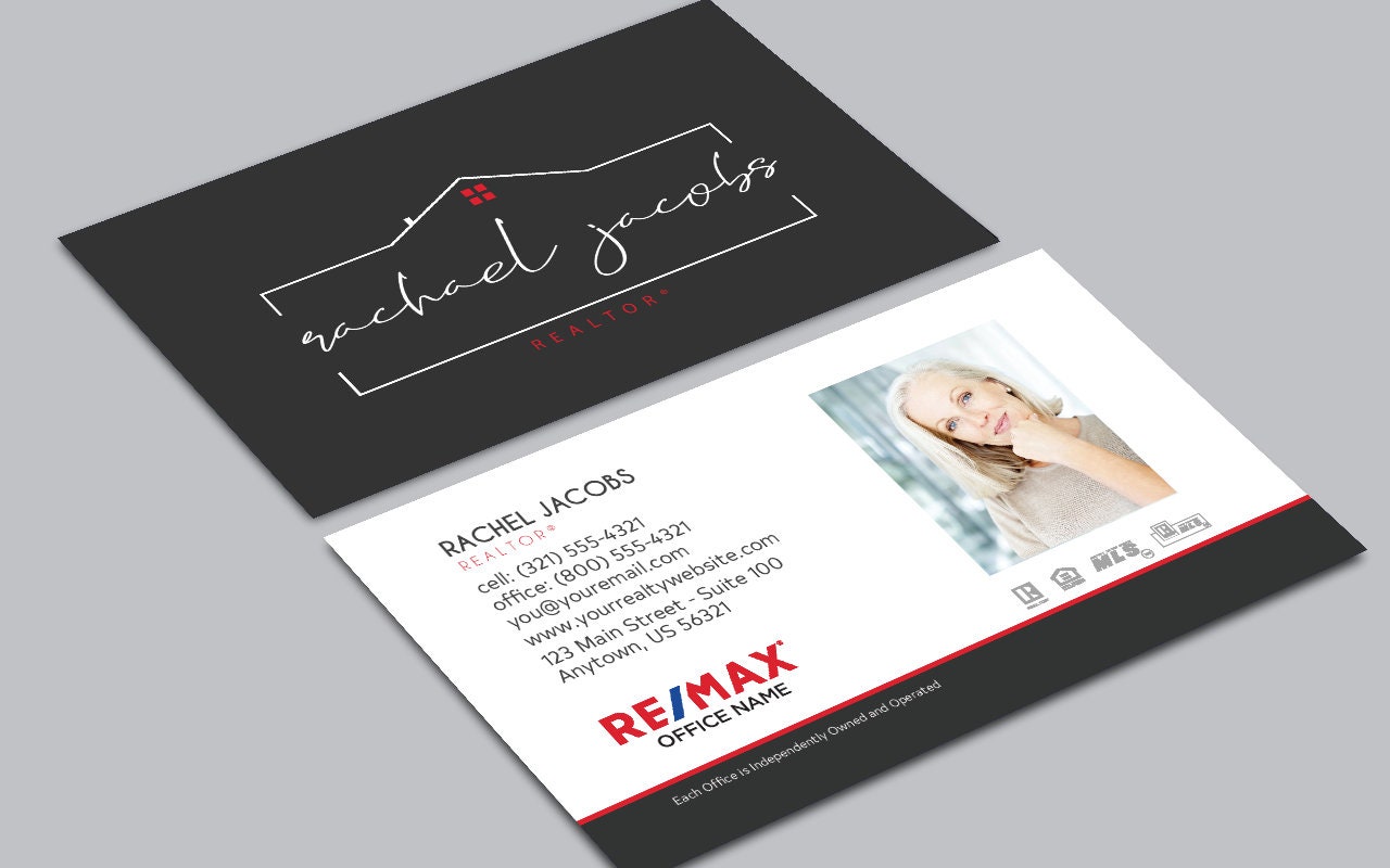 RE/MAX Business Card - Real Estate Business Card Design - Realty Agent Card  - Free U.S. Shipping - Etsy, image size:1280x800