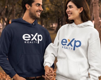 Unisex eXp Realty Hoodie Sweatshirt | eXp branded pullover hoodies for men and women | Custom Branded Realtor Hoodies