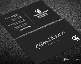 Coldwell Banker Business Card - Realtor Business Card - Stylized Agent Name - Free U.S. Shipping