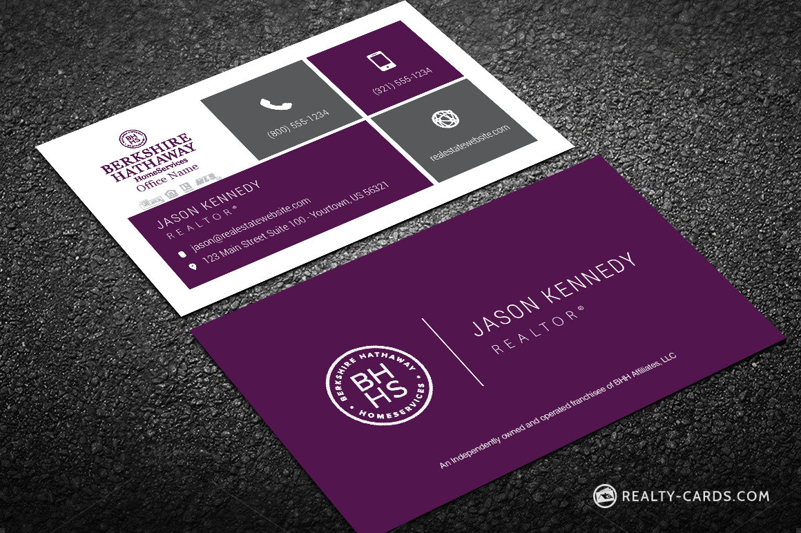 Berkshire Hathaway Business Card Luxury Real Estate Card - Etsy