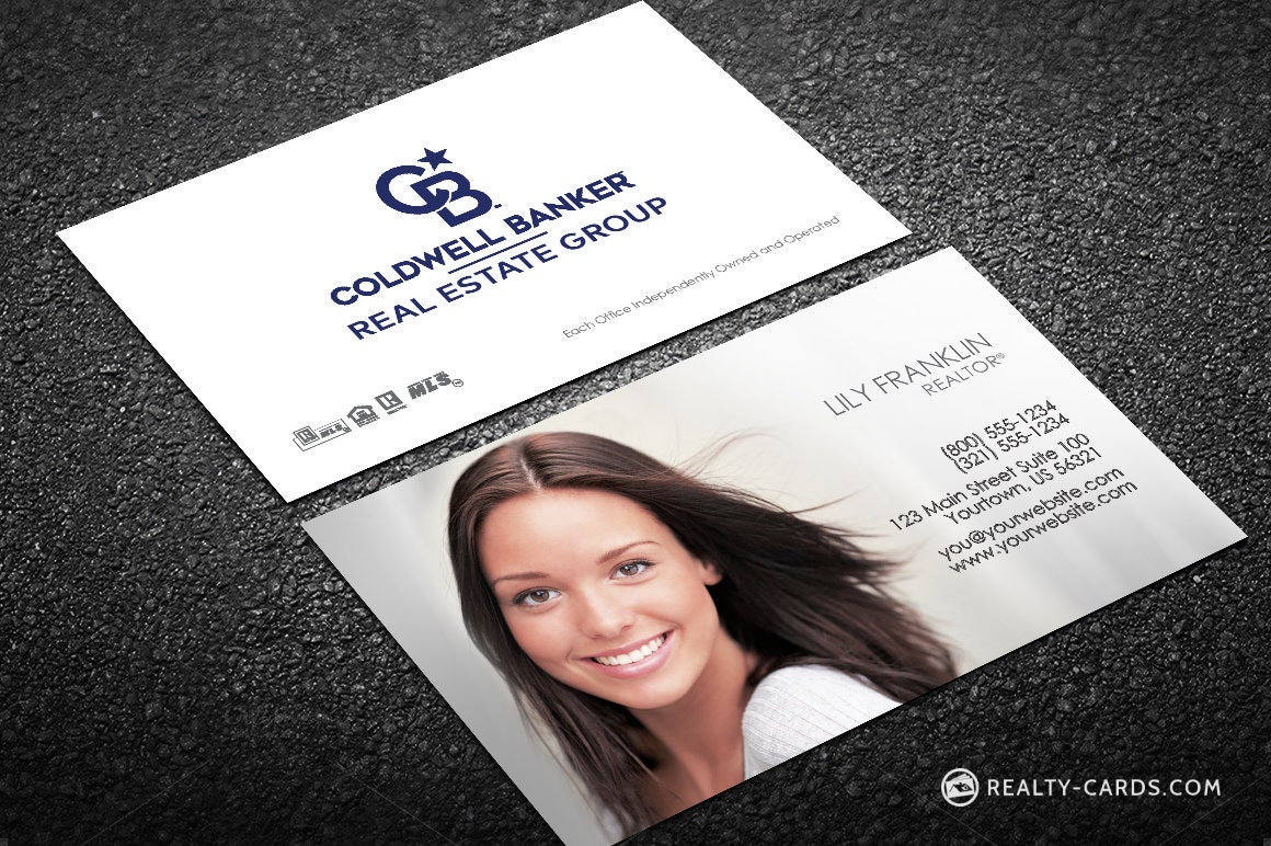 Coldwell Banker Business Card Real Estate Business Card  Etsy With Coldwell Banker Business Card Template