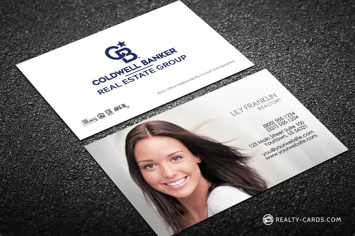 Coldwell Banker Business Card Real Estate Business Card  Etsy With Coldwell Banker Business Card Template