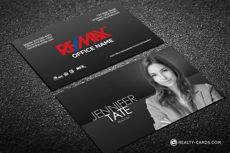 RE/MAX Business Card Real Estate Business Card Design Agent Photo Free U.S. Shipping image 1
