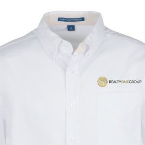 Realty One Group Luxe Shirt for Men | Embroidered Logo | Premium Button Down Oxford Collar | Realtor Clothing | Realty One Group Apparel