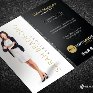 Realty One Group Business Card - Real Estate Card Template - Realtor Business Card Design - Free U.S. Shipping