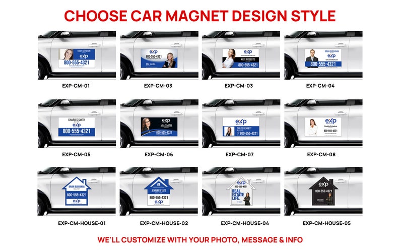 Exp Realty House Car Magnets - Custom Designed - Full Color Printed ...