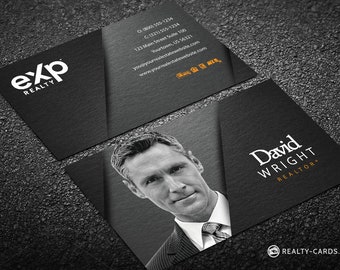 eXp Realty Business Card - Realty Agent Card - B&W Realtor Business Card Design - Free U.S. Shipping