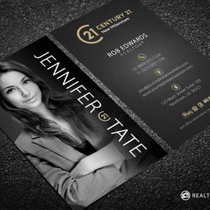 Carte de visite pour agent immobilier - carte de visite pour agent immobilier - photo verticale pour agent - livraison gratuite aux États-Unis - pour les agents Century 21