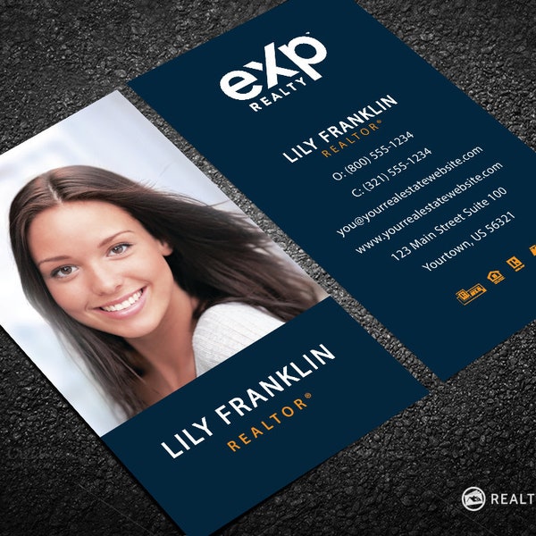 eXp Realty Business Card - Real Estate Business Card Design - Free U.S. Shipping