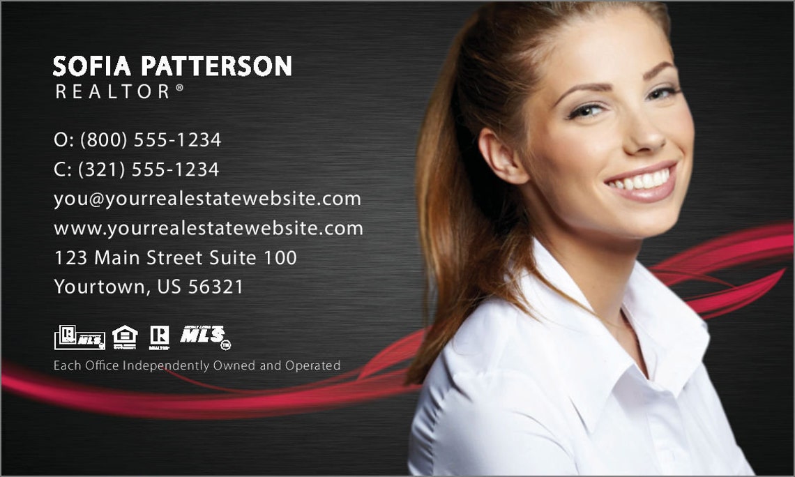 Keller Williams Business Card Real Estate Card Template Etsy