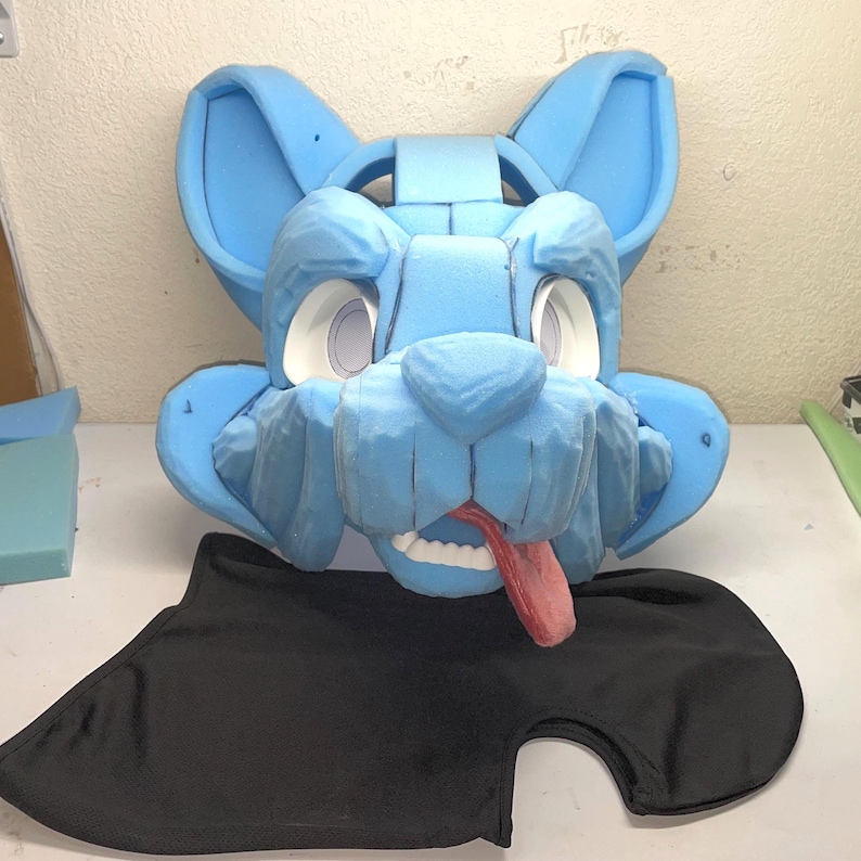 Ready to Ship - Feline Fursuit Head Base, Foam Head & Accessories