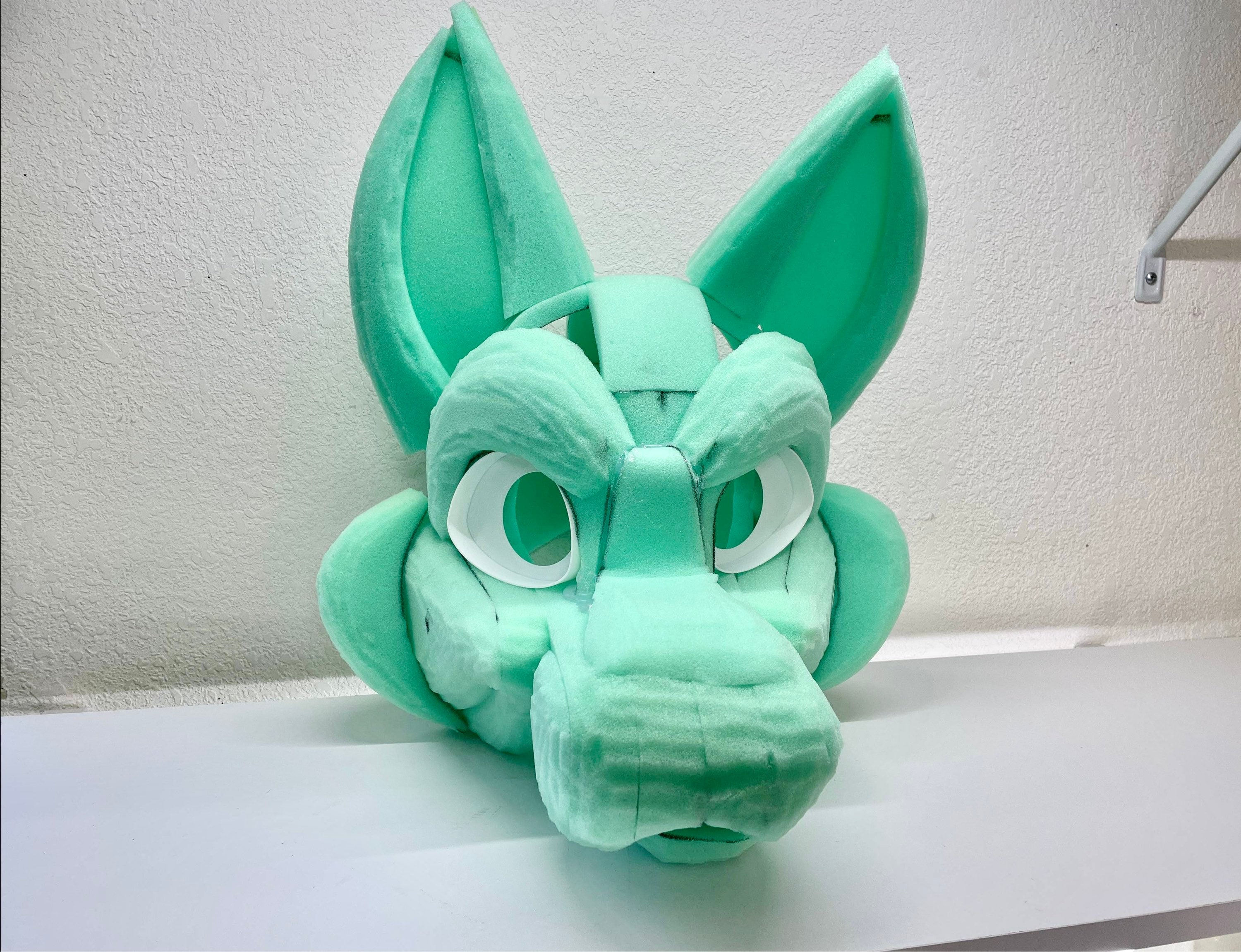 Assembled Dog Canine Fursuit Head Foam 