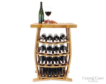 Wine Barrel Stave 16 Bottle Wine Rack Rustic Furniture