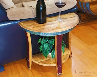 Wine Barrel Side End Chair Sofa Table Rustic Furniture