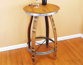 Wine Barrel Pub Table Rustic Furniture Home Decor Patio FREE SHIPPING!