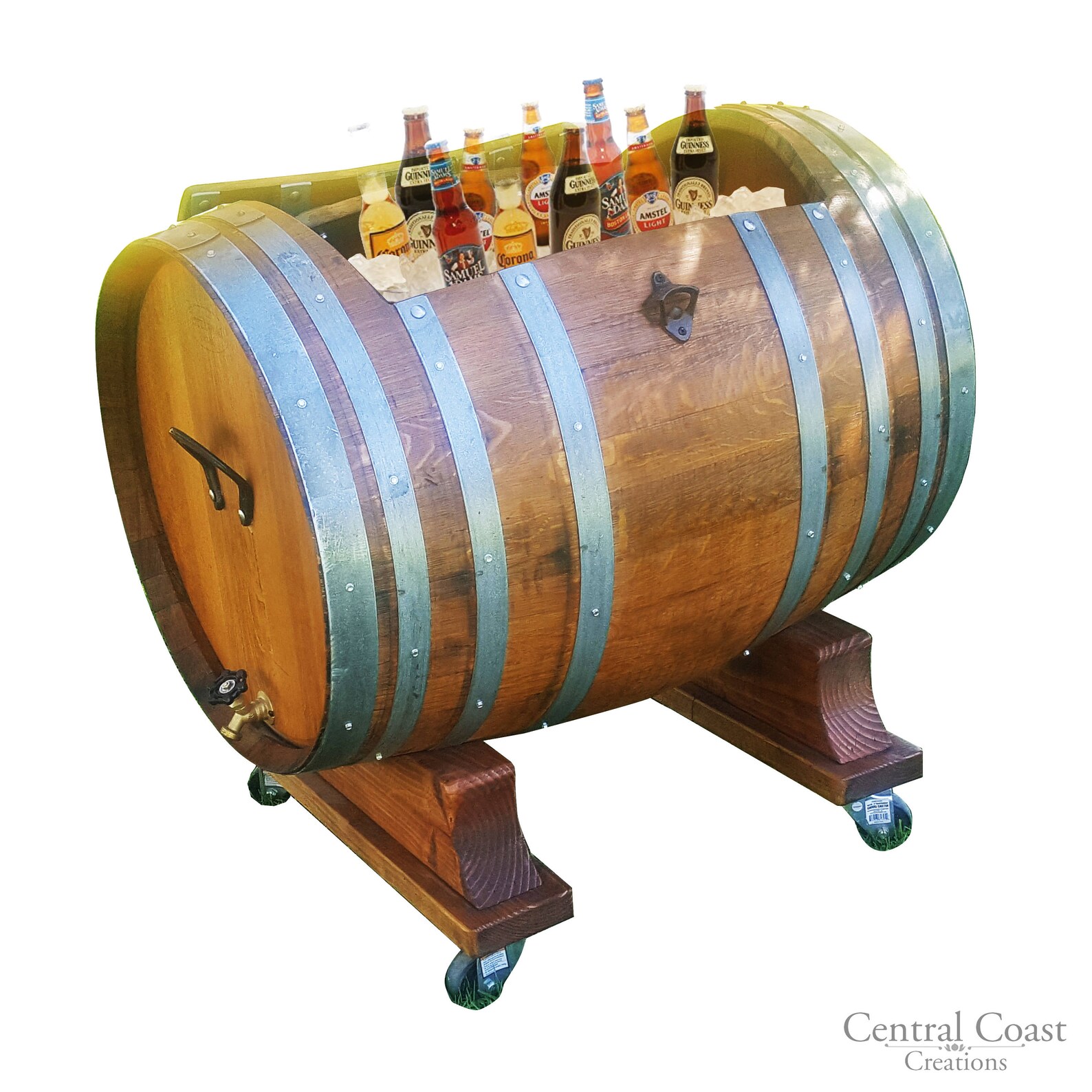 60 Gallon WINE BARREL Ice Chest Rustic Furniture Home Decor Etsy