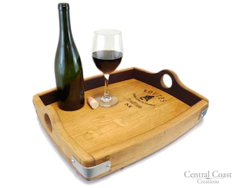 Wine Barrel Furniture Bung Stave Handles Tray Home Decor Gift Decor Wine Rack