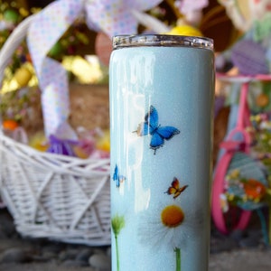 Daisies & Butterflies Spring Tumbler (CUSTOMIZABLE)