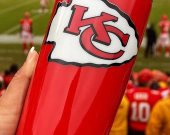 Kansas City Chiefs Non-Glitter Tumbler (CUSTOMIZABLE)