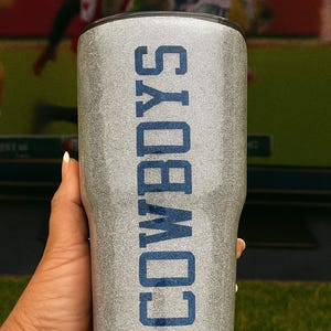 Dallas Cowboys Glitter Tumbler (CUSTOMIZABLE)