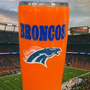 Denver Broncos Football Tumbler (CUSTOMIZABLE)