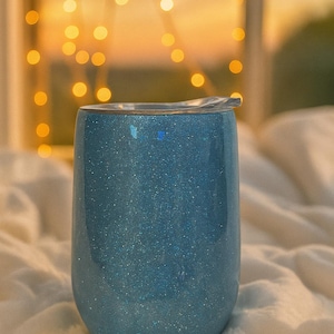 Blue Glitter Tumbler