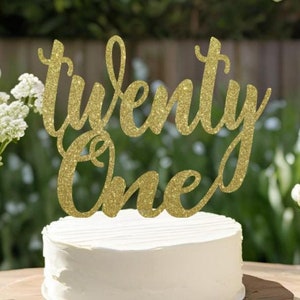 Twenty One Cake Topper. 21st Birthday Cake Topper. Finally 21 Cake Topper. 21st Birthday Decoration