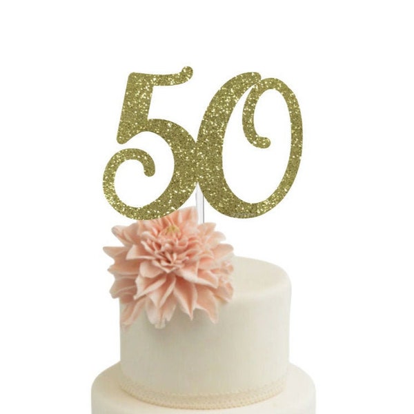 50 Cake Topper. 50th Birthday Cake Topper. 50th Anniversary Cake Topper. 50th Birthday Decoration. 50th Anniversary Decoration.