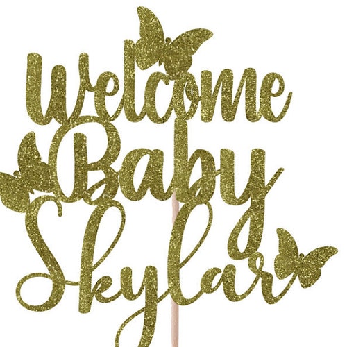 Personalized Butterfly Cake Topper. Baby Shower Cake Topper. Etsy
