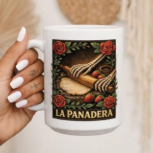 La Panadera Becher Mexikanische Loteria Kaffeebecher Bäcker Geschenk
