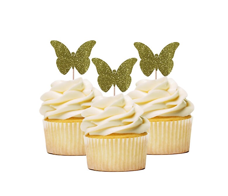 12 Ct. Butterfly Cupcake Toppers. Butterfly Baby Shower. Etsy