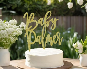 Personalized Baby Name Cake Topper: Baby Shower Decor