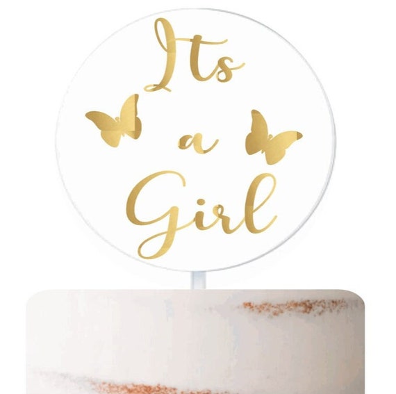It's a Girl Cake Topper Baby Shower Cake Topper Acrylic - Etsy India