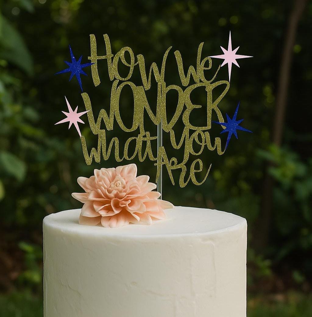 Glitter Gender Reveal Cake Topper: Twinkle Twinkle Little Star - Etsy