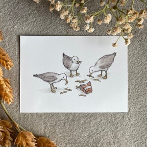 Seagulls Eating Fries