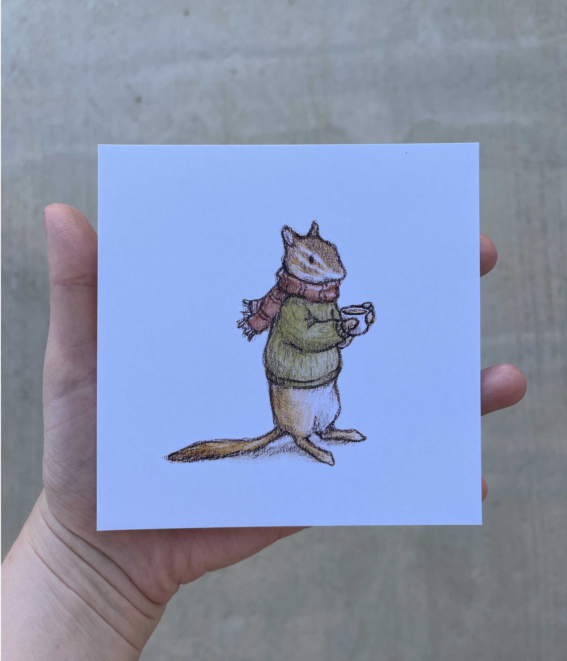 Chipmunk in Fall - Etsy