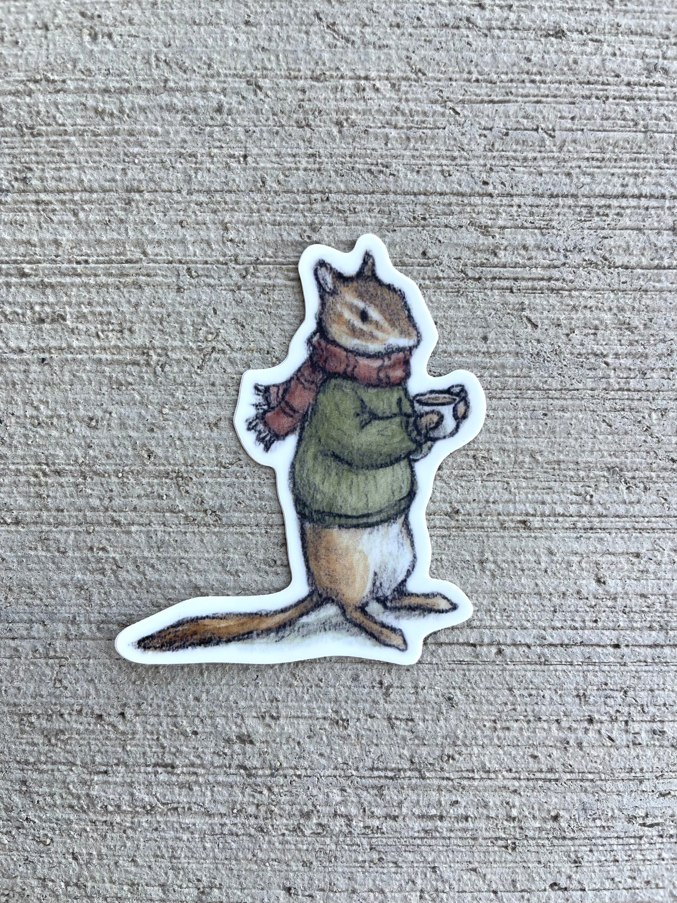 Chipmunk Sticker Chipmunk Sticker - Etsy
