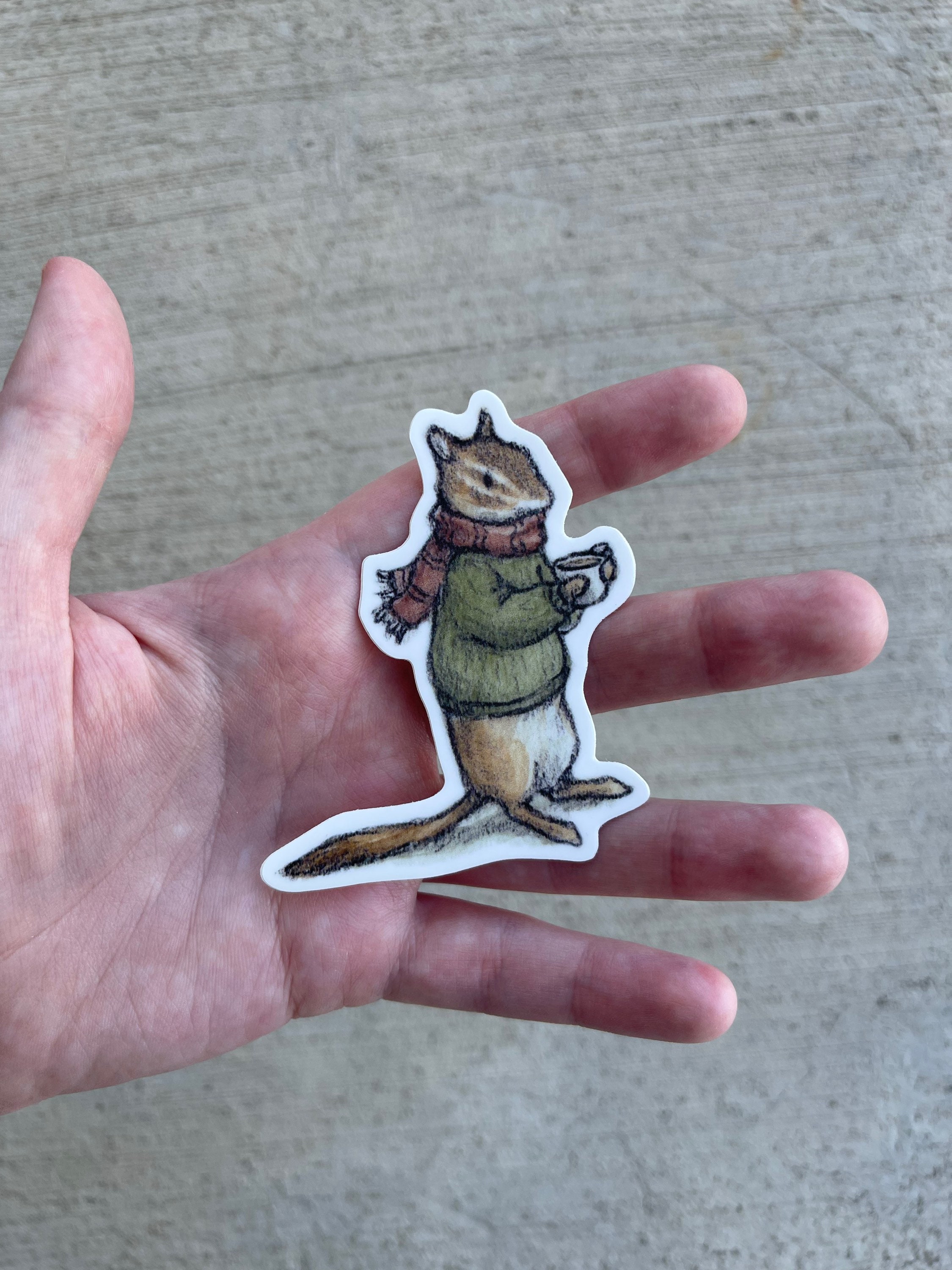 Chipmunk Sticker Chipmunk Sticker - Etsy