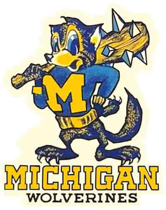 Vintage Style University of Michigan Wolverines Mascot | Etsy